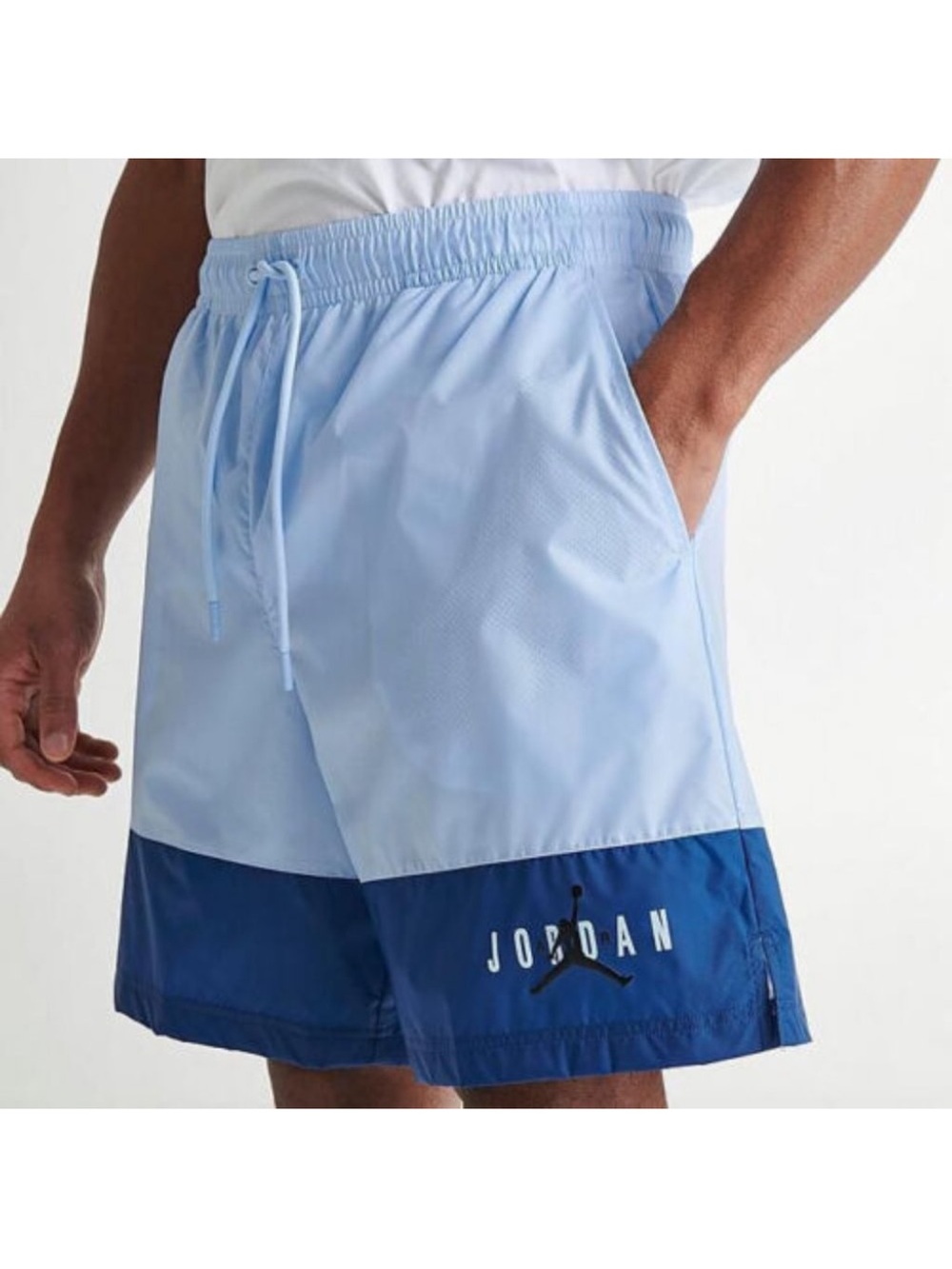 Nike Jordan Essentials Woven Short Mens Medium Blue Colorblock Mesh Lined